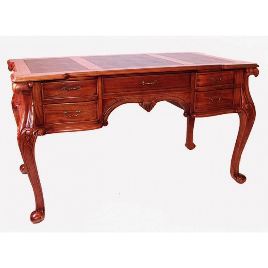 письменный стол из массива красного дерева
