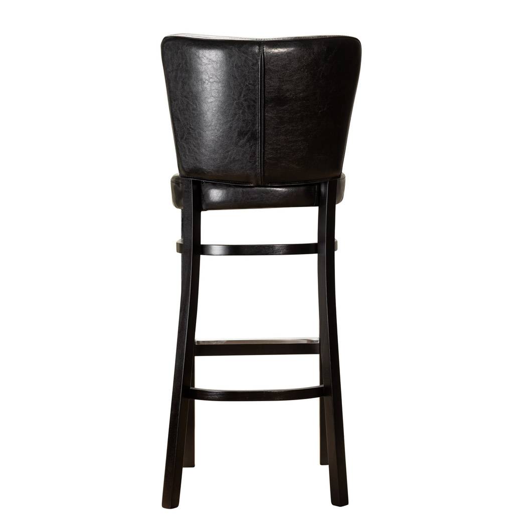 барный стул черный со спинкой